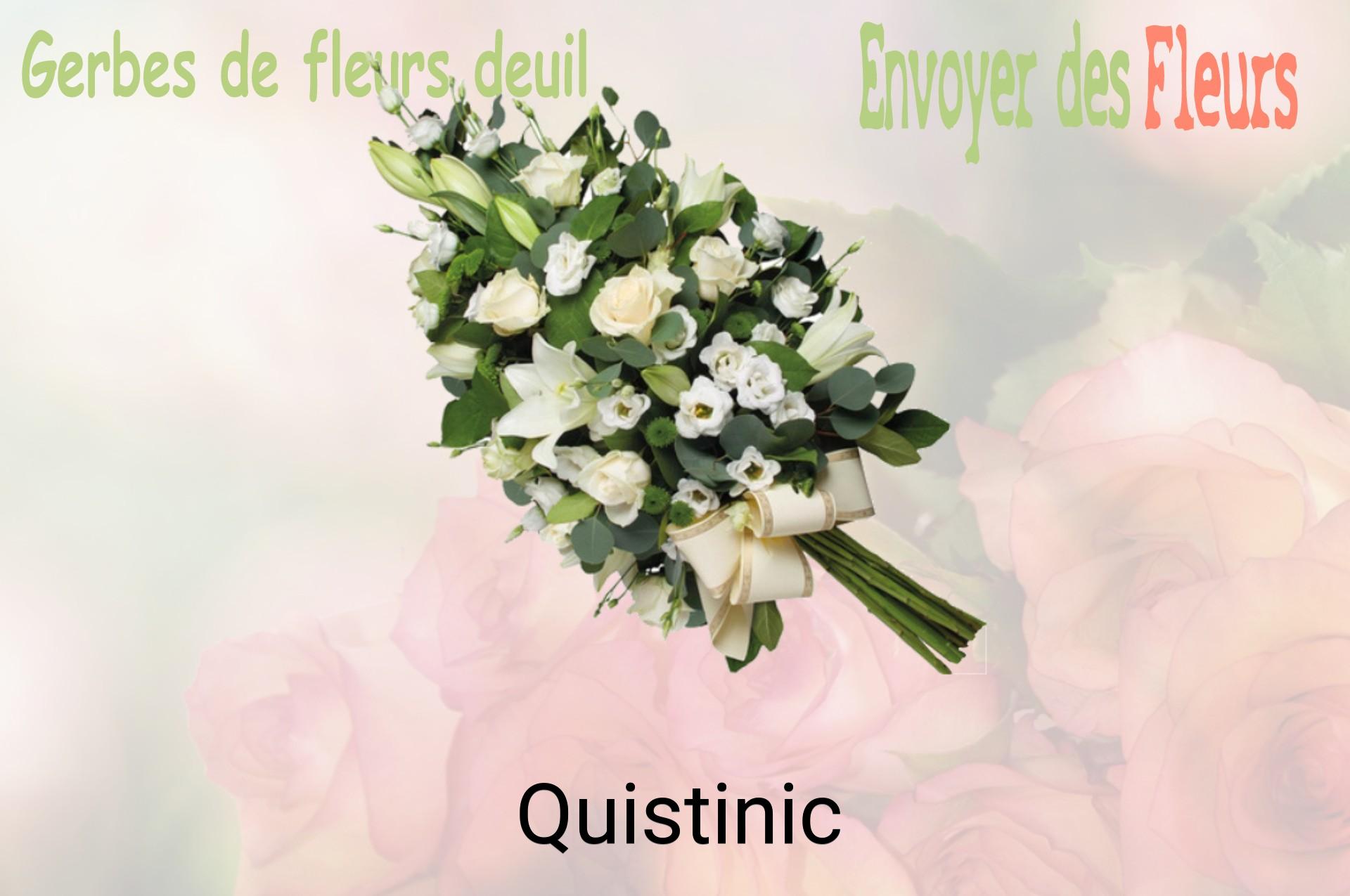 Gerbe de fleurs de deuil livrée à Quistinic